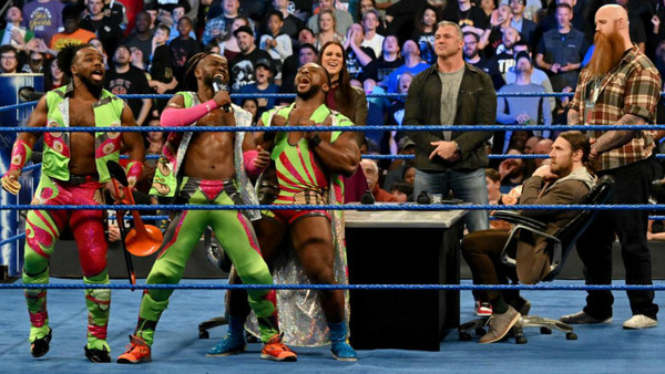 The New Day Shane Stephanie McMahon Daniel Bryan Rowan