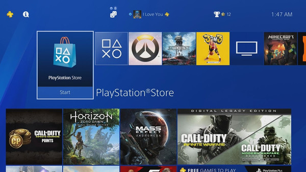 PS4 Menu