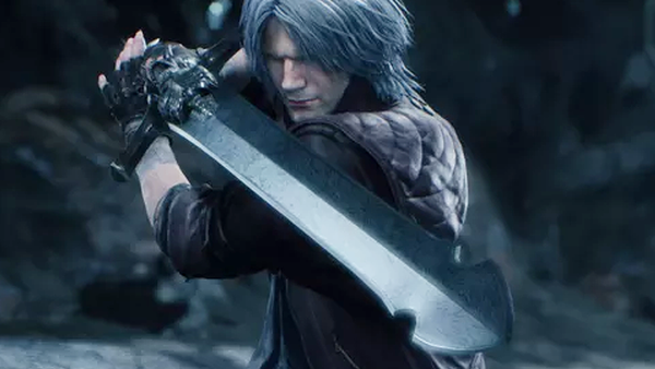 Dante from Devil May Cry 5 and Cloud Strife from Final