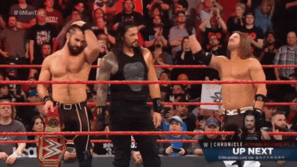 AJ Styles Roman Reigns Seth Rollins