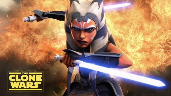 when did ahsoka get blue lightsabers