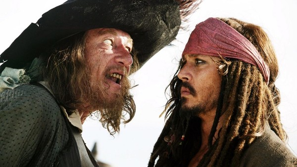 Geoffrey Rush Johnny Depp Pirates Of The Caribbean