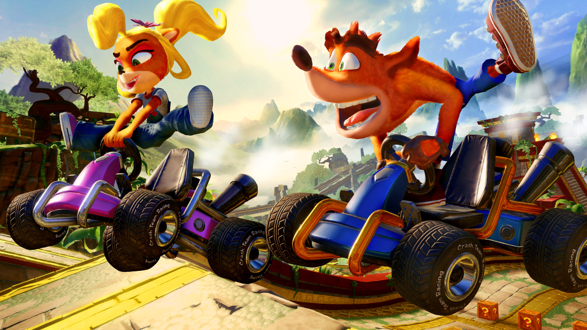 Рашн краш. Crash Bandicoot Racing. Crash Bandicoot в парк развлечений. Crash Team Racing 1999.