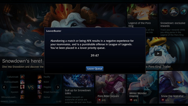 low priority queue league of legends meaning