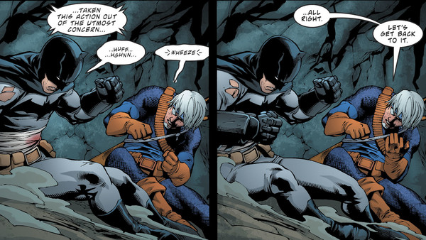 Deathstroke vs Batman Batcave