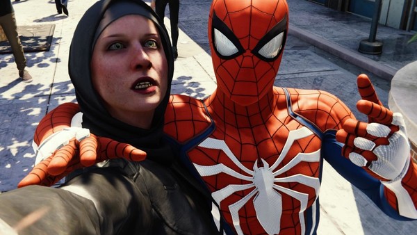 Spider-Man PS4 selfie