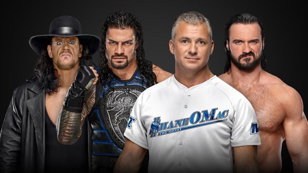 The Undertaker Roman Reigns Shane McMahon Drew McIntyre 