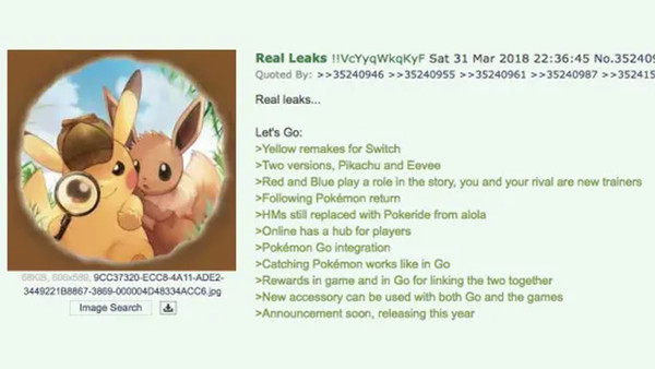 Pokemon Let's Go Leak 4Chan