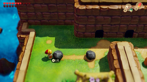 Zelda Link's Awakening Rock Lift