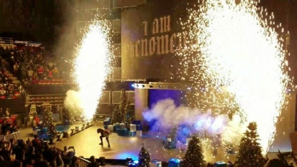 AJ Styles entrance pyro