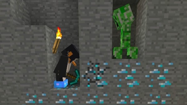 Minecraft digging creeper