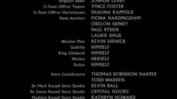 Godzilla 2 Credits