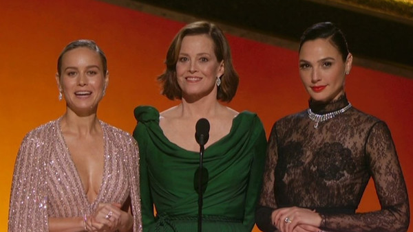 Oscars 2020 Brie Larson Sigourney Weaver Gal Gadot