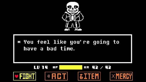 Undertale game sans