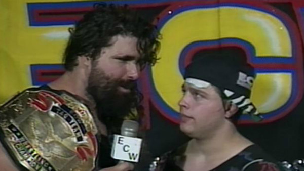 Cactus Jack Mikey Whipwreck WCW Tag-Team Title Spit