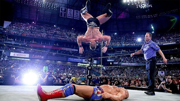 Brock Lesnar Kurt Angle Shooting Star Press