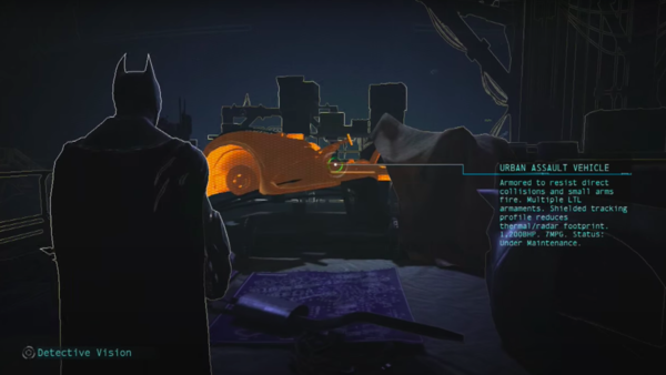 Batman Arkham Origins Batmobile Prototype