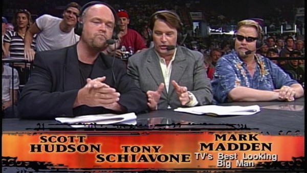 WCW Commentary Tony Schiavone Scott Hudson Mark Madden