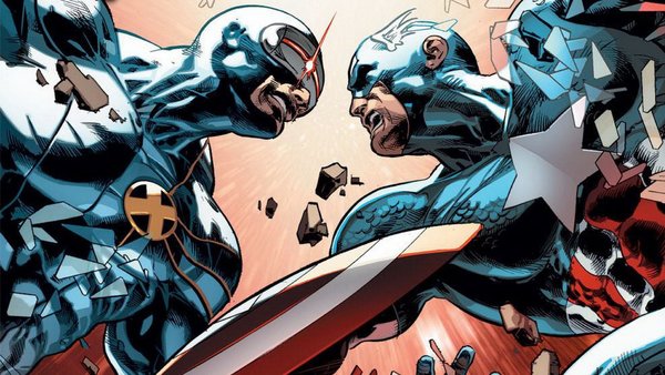 Cyclops Captain America Avengers Vs X-Men