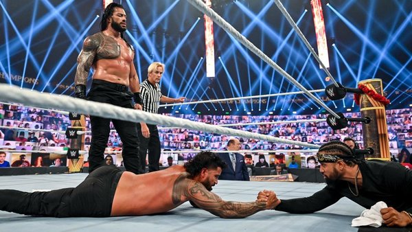 WWE Clash of Champions 2020 Roman Reigns Jey Uso Jimmy Uso