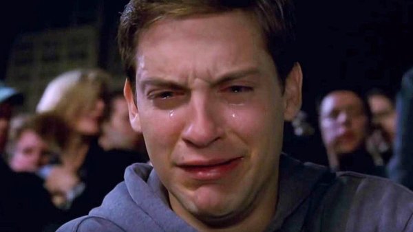 Tobey Maguire Spider-Man crying