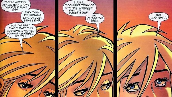 Power Girl Boob Window Explanation