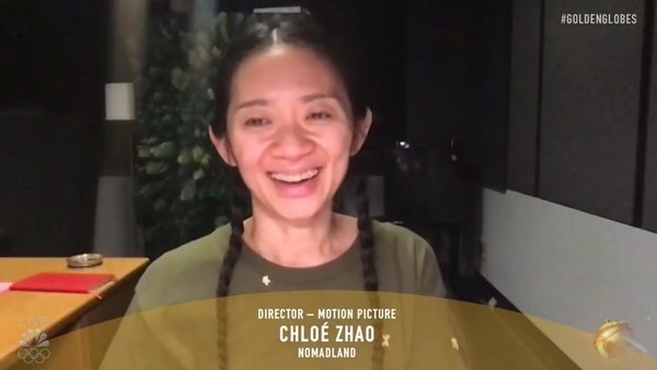 Golden Globes 2021 Chloe Zhao