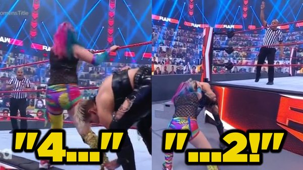 Asuka Rhea Ripley WWE Referee Count Out