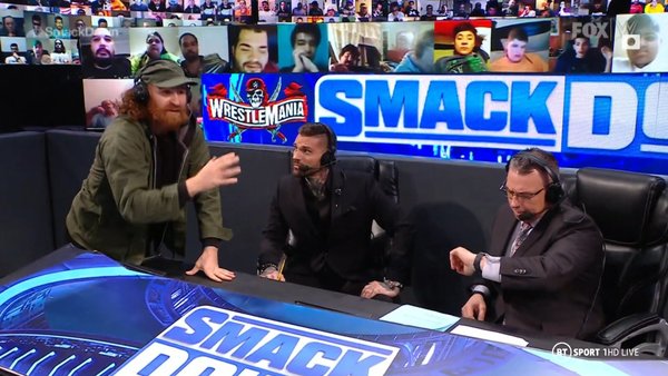 Sami Zayn Corey Graves Michael Cole