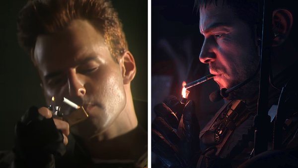 Chris Redfield Smoking Resident Evil