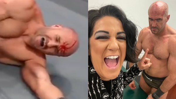 Bayley Cesaro Blood Laugh