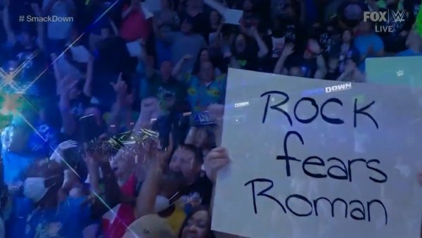 The Rock Roman Reigns WWE Fan Sign