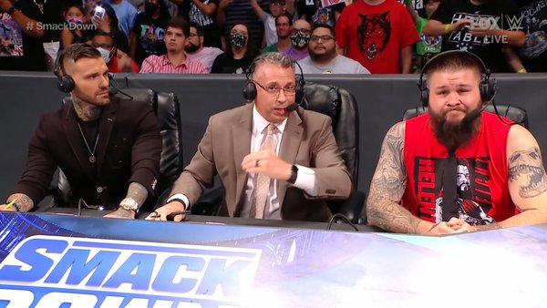 Michael Cole Corey Graves Kevin Owens