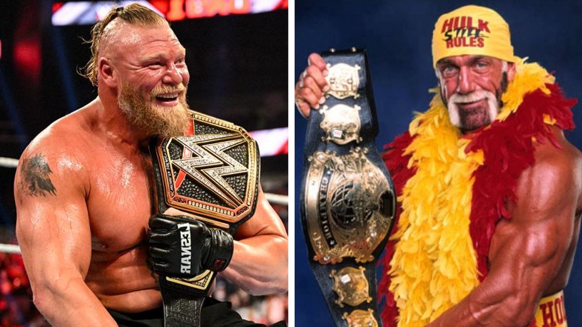 sovende blød praktisk Brock Lesnar Breaks 20-Year Hulk Hogan Record In WWE