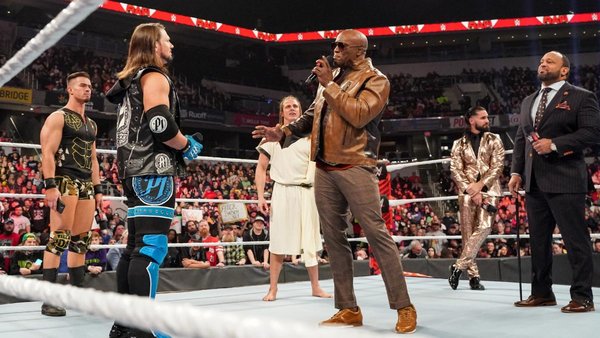 WWE Raw Bobby Lashley AJ Styles Austin Theory Riddle Seth Rollins MVP