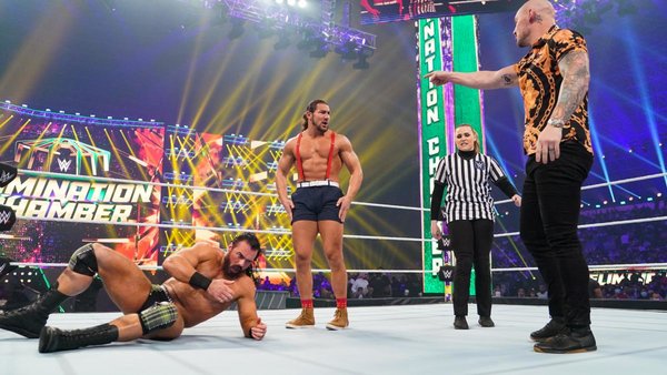 Drew McIntyre Happy Corbin Madcap Moss WWE Elimination Chamber 2022