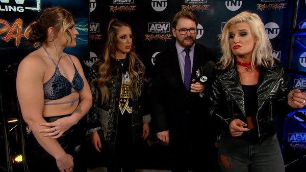 Toni Storm Britt Baker Jamie Hayter Tony Schiavone