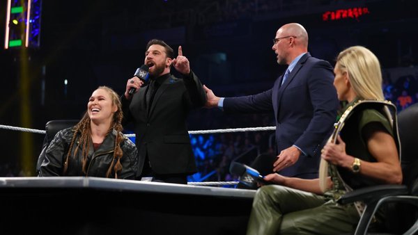 Charlotte Flair Ronda Rousey Adam Pearce Drew Gulak