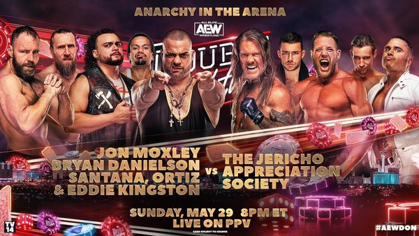 AEW Double Or Nothing 2022 Jericho Appreciation Society Eddie Kingston Santana Ortiz Blackpool Combat Club