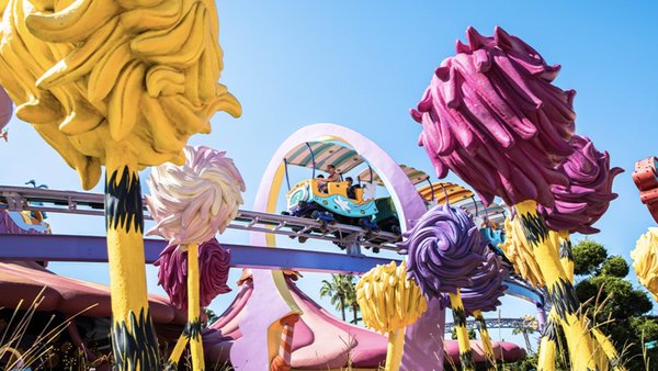 The High in the Sky Seuss Trolley Train Ride Universal Orlando Resort