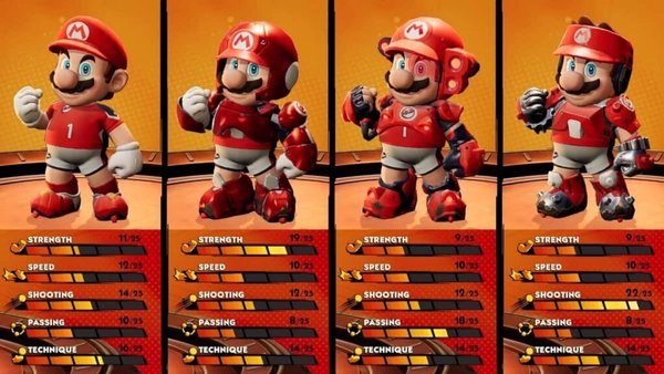 mario strikers battle league gear