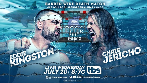 AEW Dynamite Bared Wire Death Match Shark Cage Eddie Kingston Chris Jericho