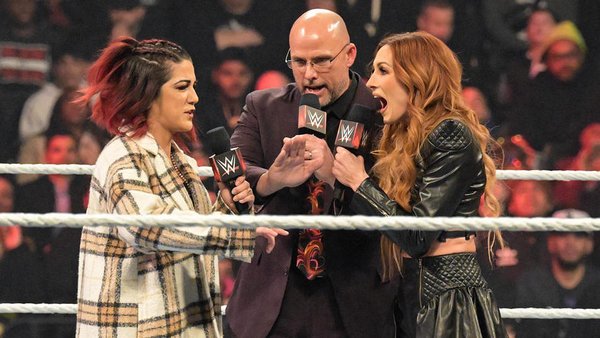 Adam Pearce Becky Lynch Bayley